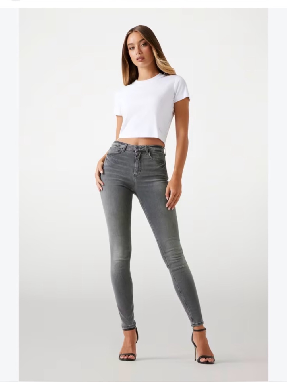 Guess Women's Light Gray Skinny Jeans